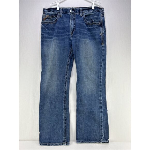 Ariat M4 Low Rise Boundary Boot Cut Jeans 38 x 32 Gulch Wash - Picture 1 of 13